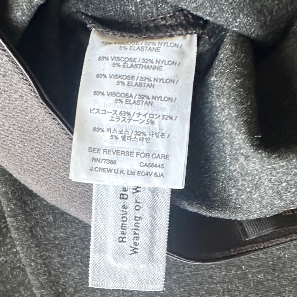 J. Crew Pixie Size 8 Regular Charcoal Leggings - image 4